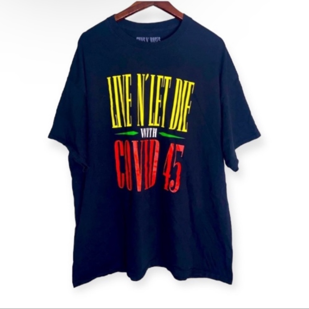 Gun’s N Rose’s Live N’ Let Die With COVID 45 Short Sleeve Tee